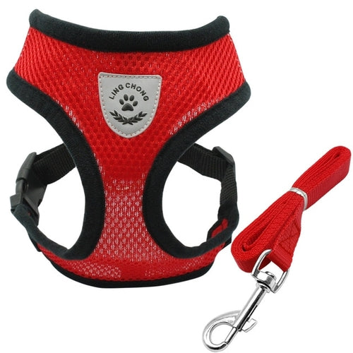 Cyan Ganymede Mesh Puppy Pet Harness Small Dogs Cat Harness and