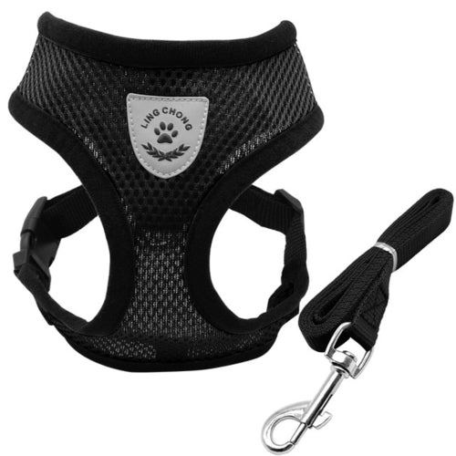Cyan Ganymede Mesh Puppy Pet Harness Small Dogs Cat Harness and