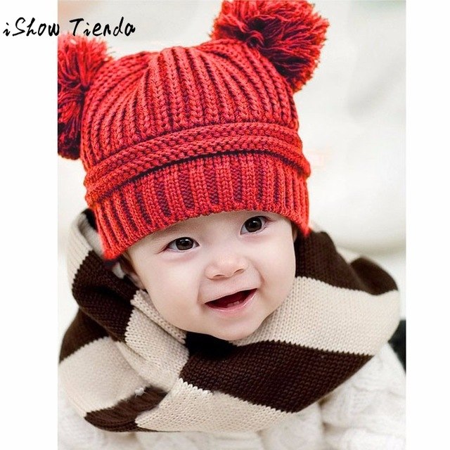New 2018 baby boy girl Winter Hats For Kids double
