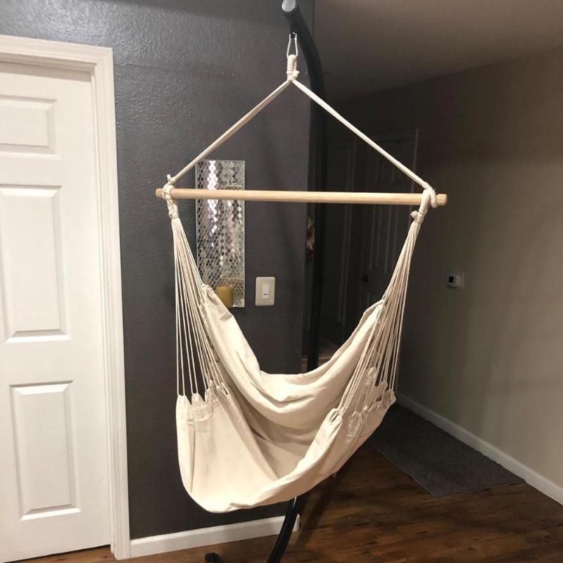 Orange Iolaus Travel Camping Hanging Hammock Chair for Adult