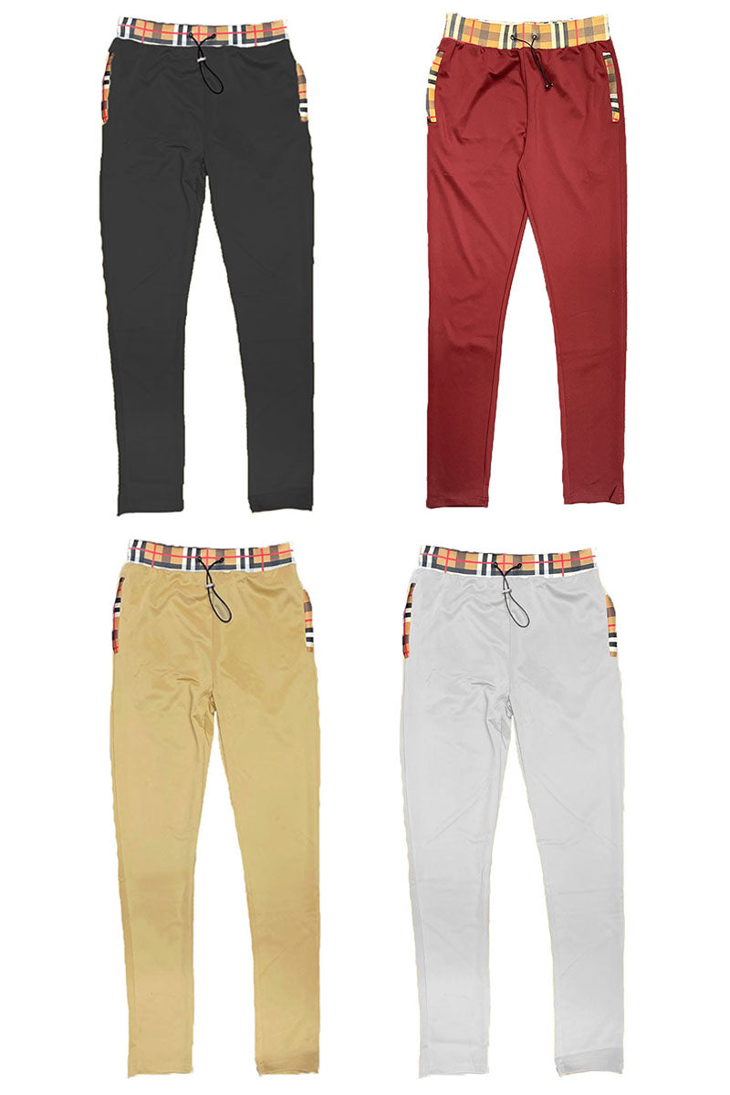 Lime Milo Checkered Detail Track Pant