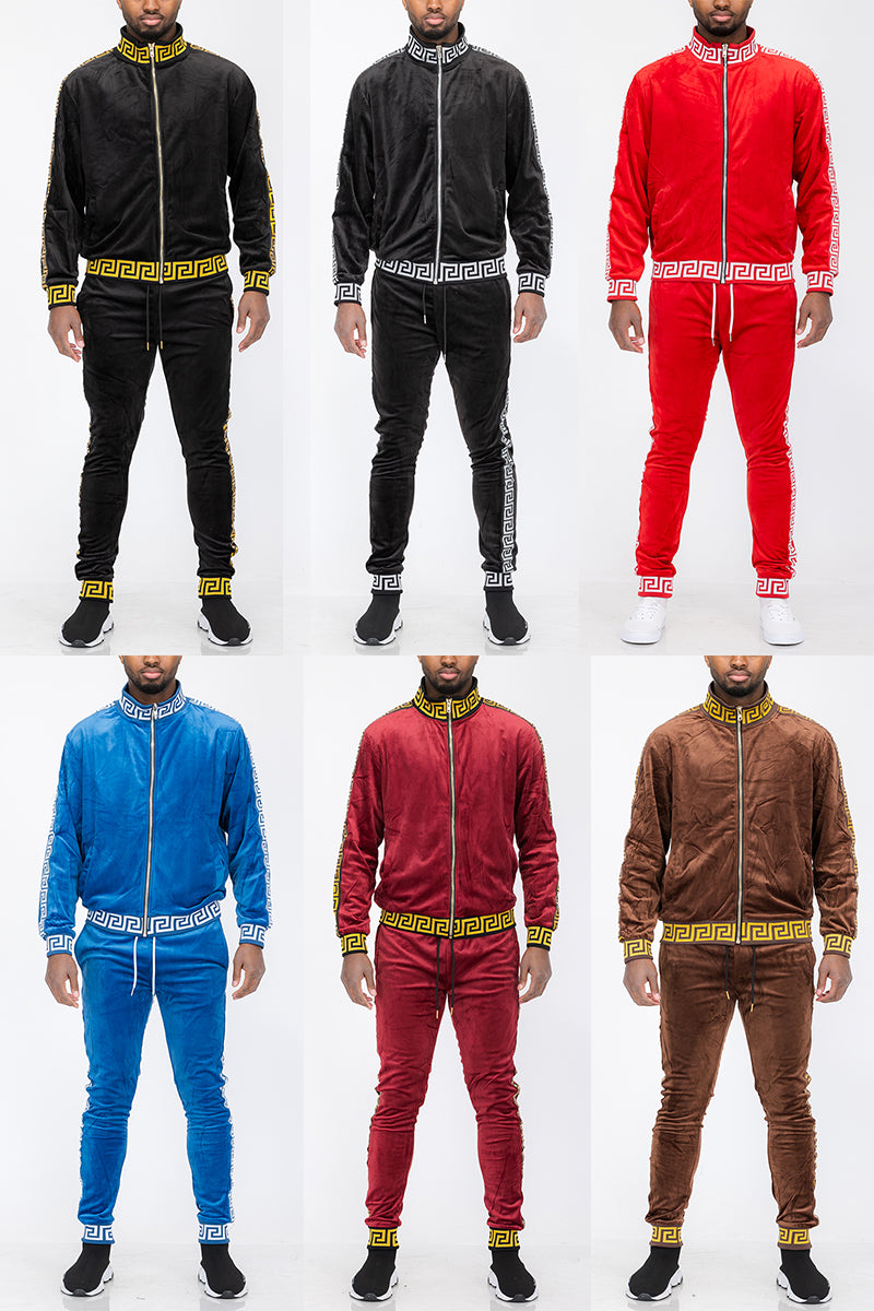 Lime Milo Status Velour Track Set