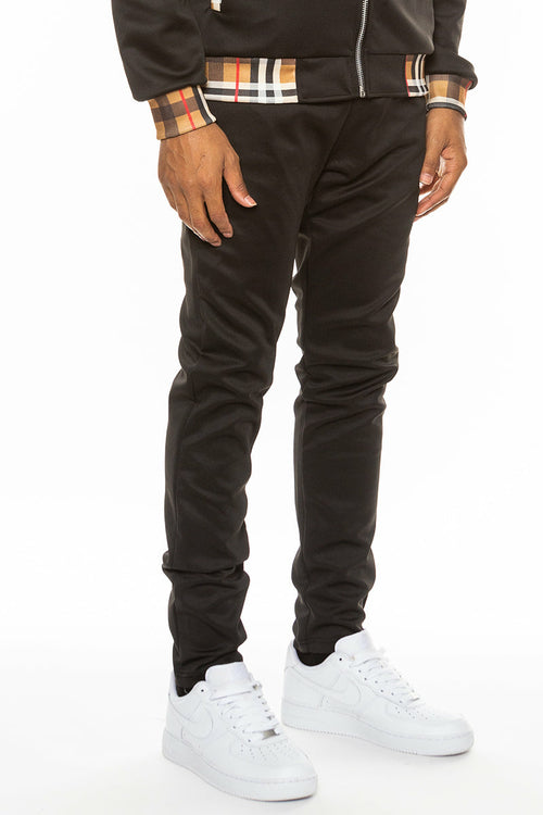 Lime Milo Checkered Detail Track Pant