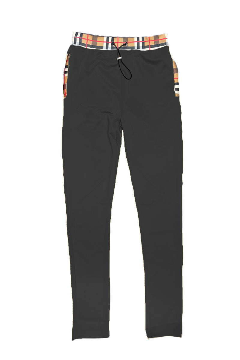 Lime Milo Checkered Detail Track Pant