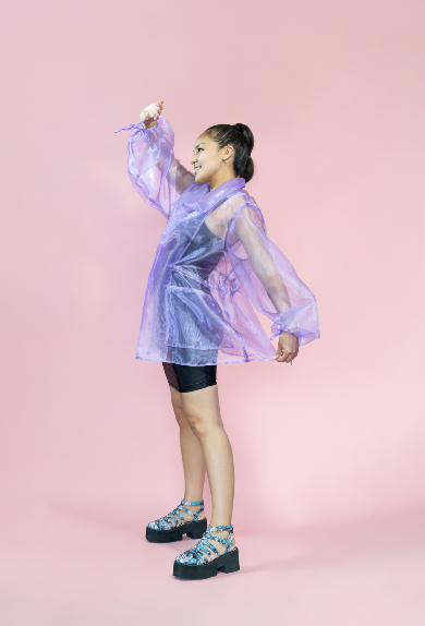 Amber Lemon Olivia Organza Cover Up in Lavender