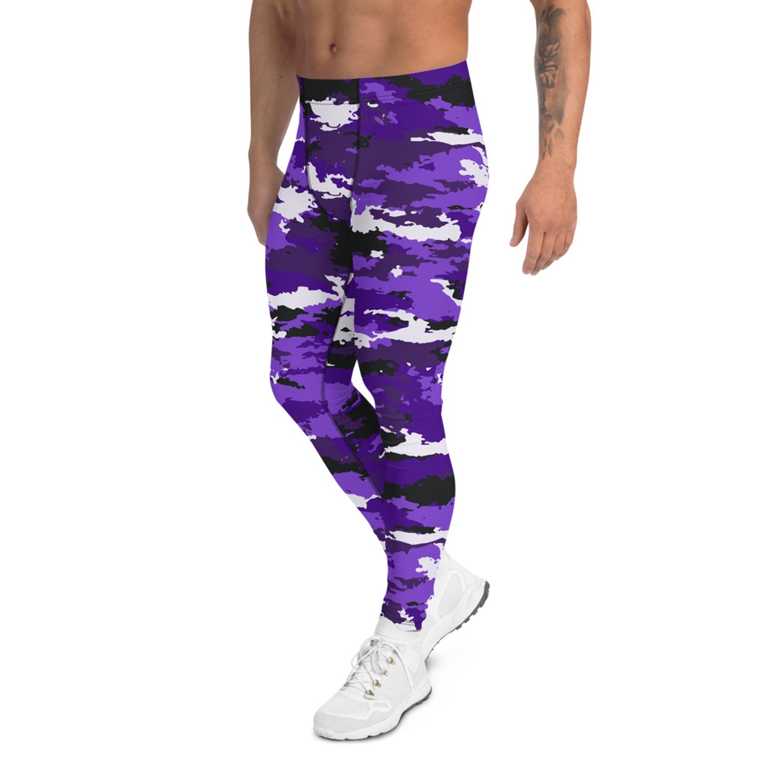 Maroon Sooty Purple Camo Leggings for Men