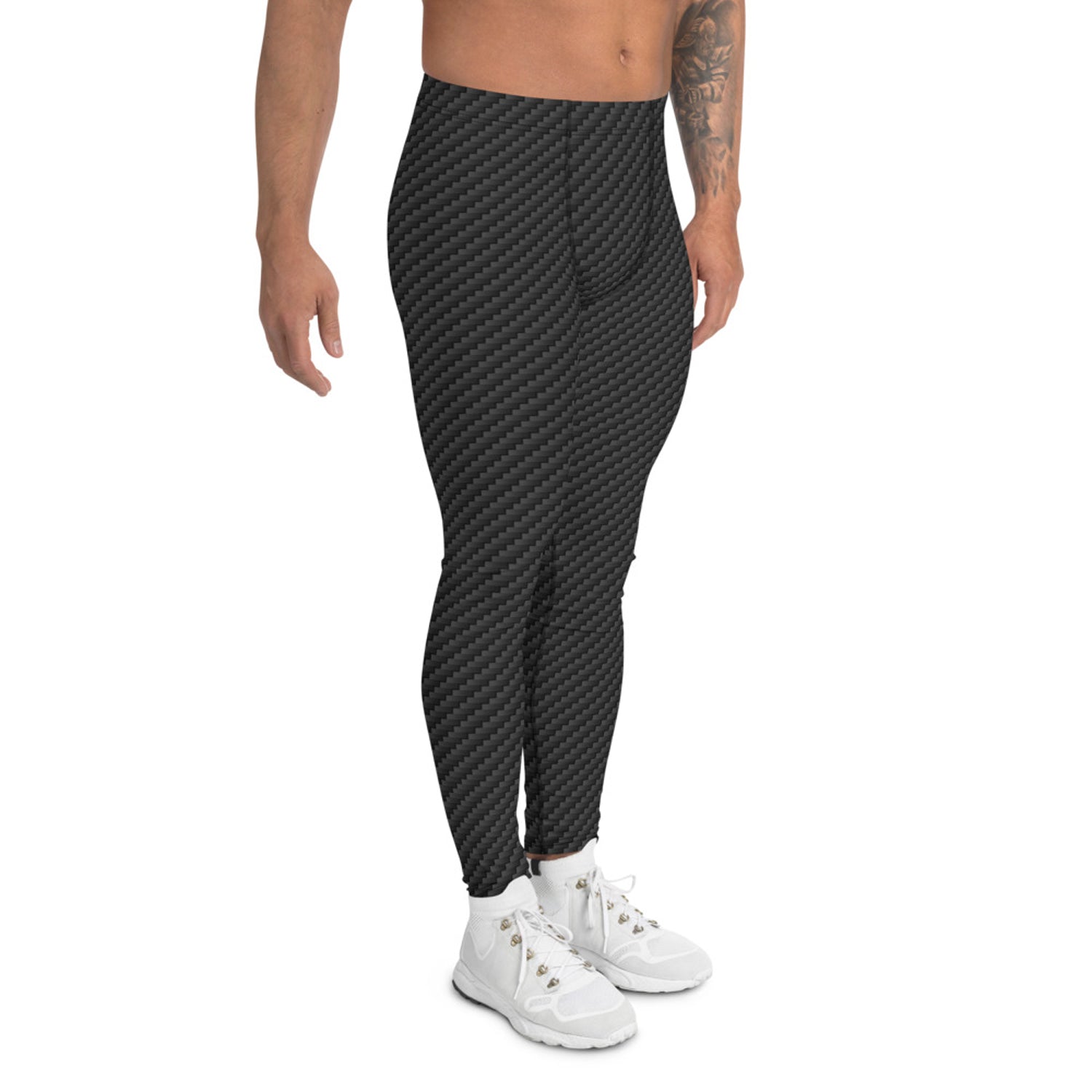 Maroon Sooty Carbon Fiber Men's Leggings