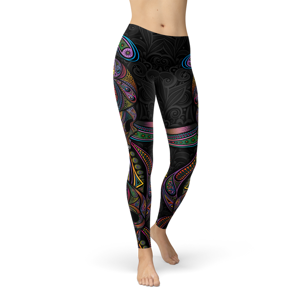 Maroon Sooty Womens Sugar Skull Leggings