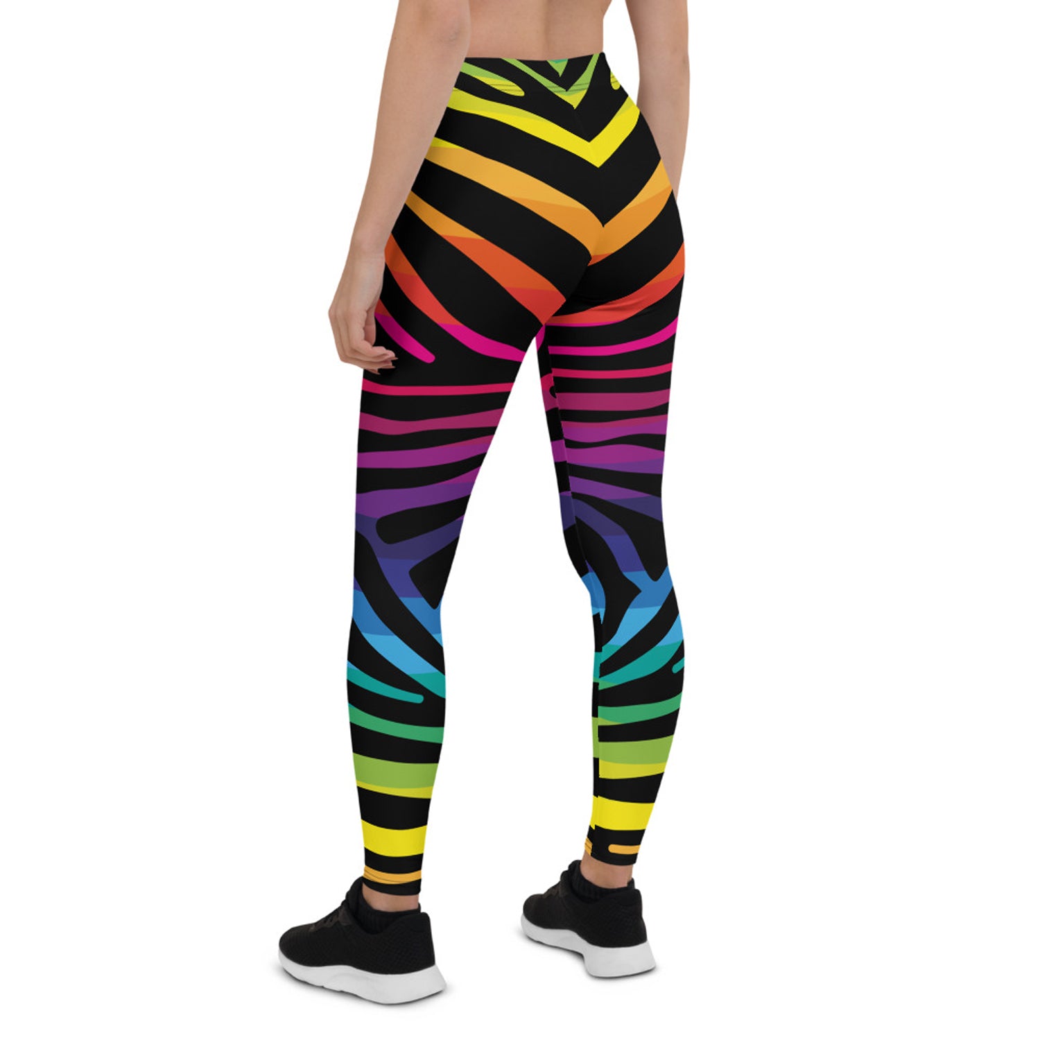 Rainbow Zebra Stripes Leggings for Women
