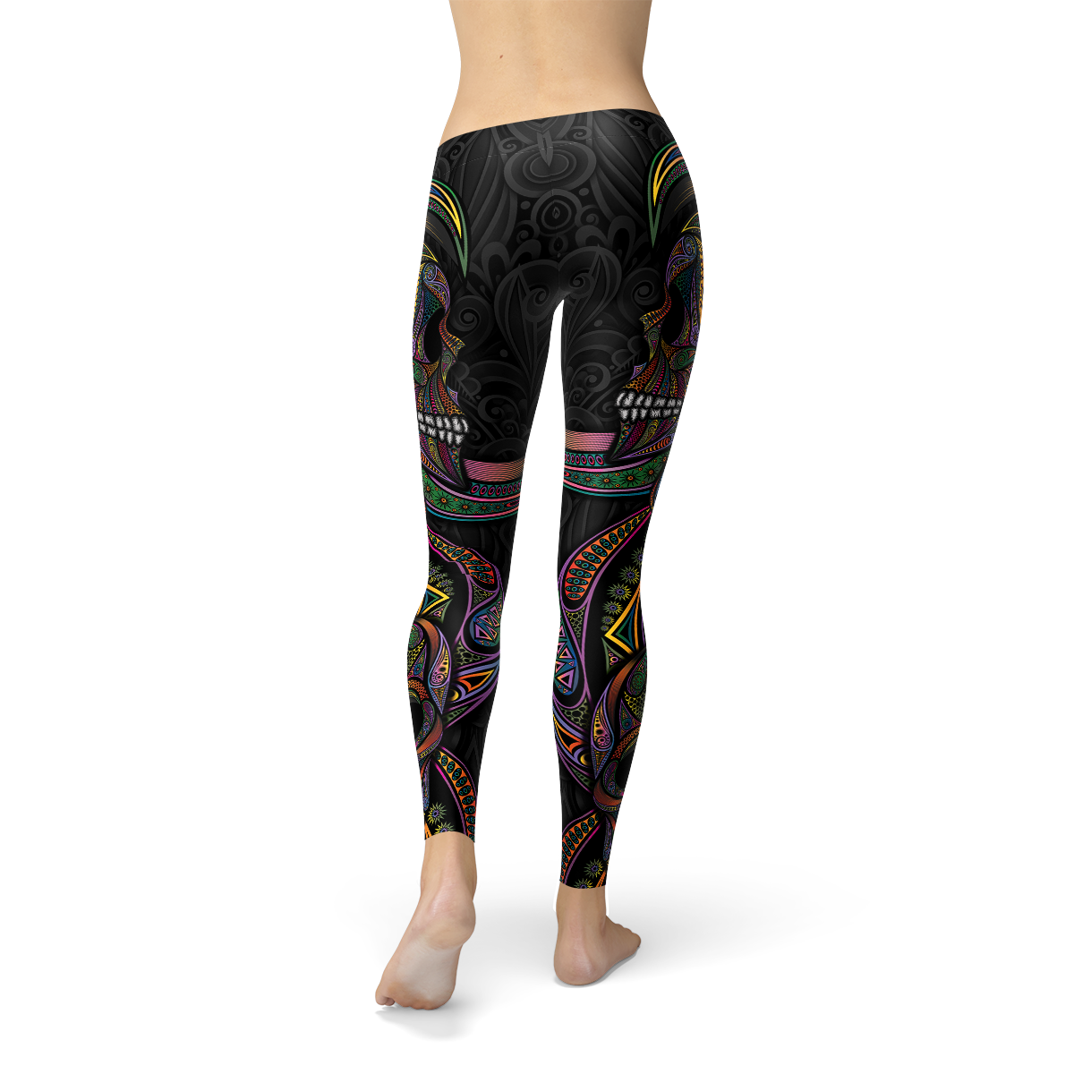 Maroon Sooty Womens Sugar Skull Leggings