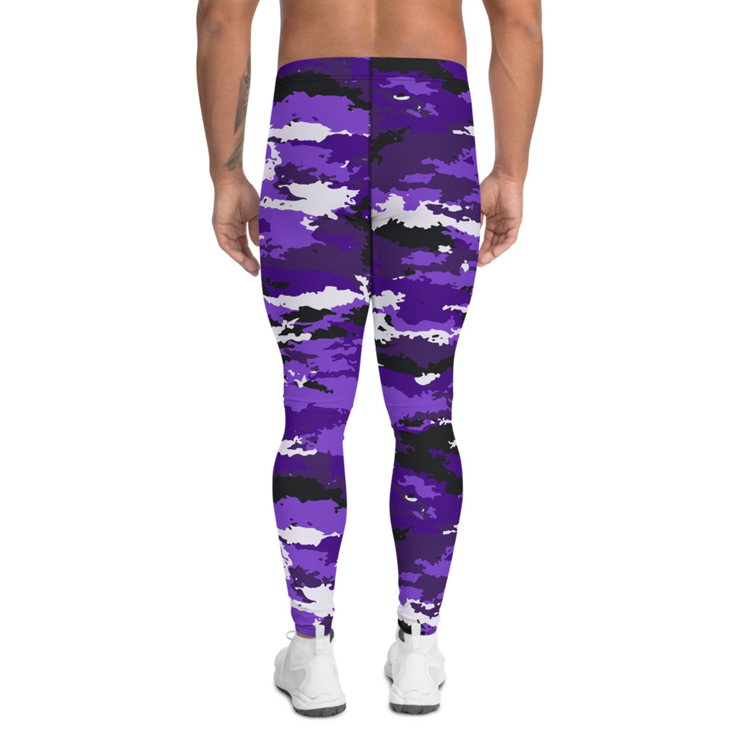 Maroon Sooty Purple Camo Leggings for Men