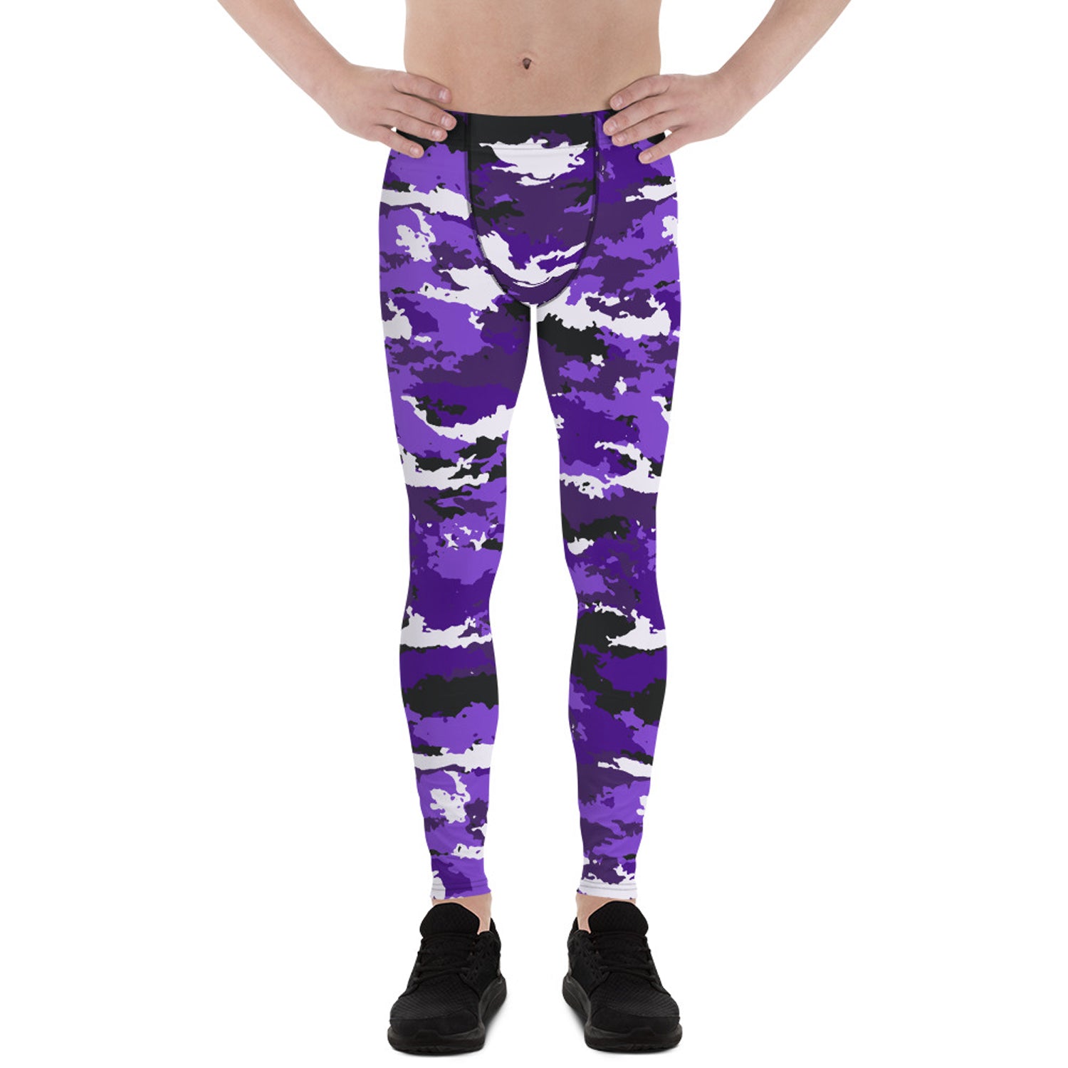 Maroon Sooty Purple Camo Leggings for Men
