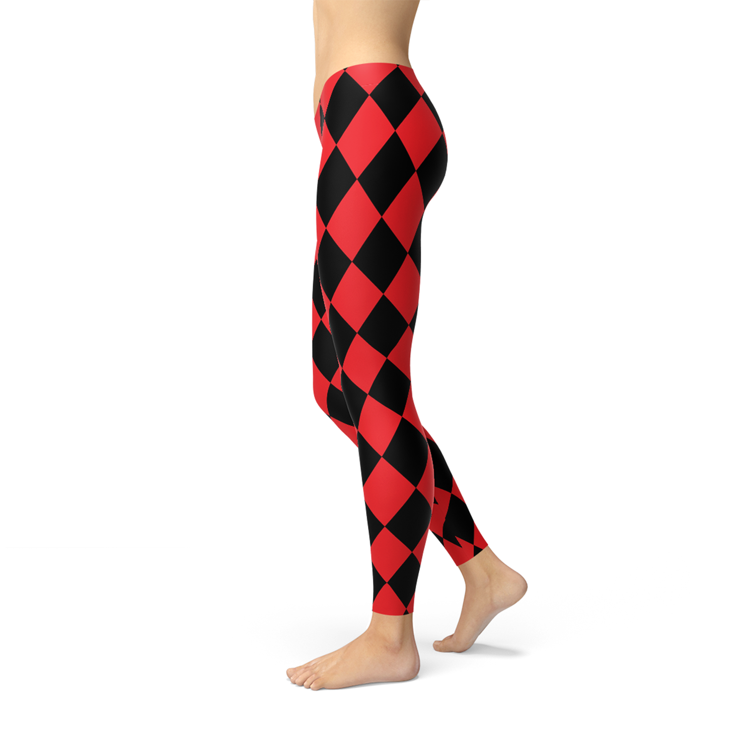 Maroon Sooty Womens Red and Black Jester Leggings