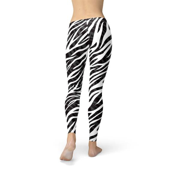 Maroon Sooty Womens Zebra Stripes Leggings