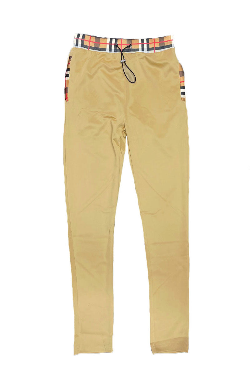 Lime Milo Checkered Detail Track Pant