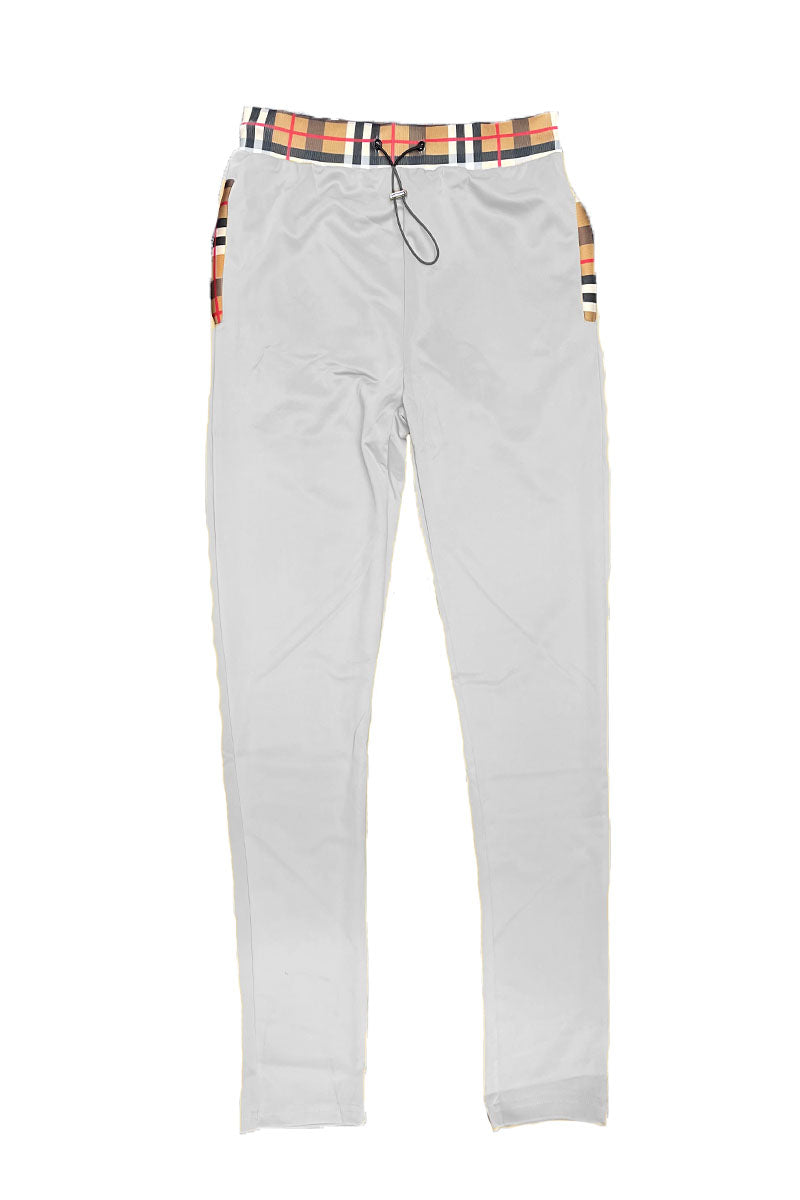 Lime Milo Checkered Detail Track Pant