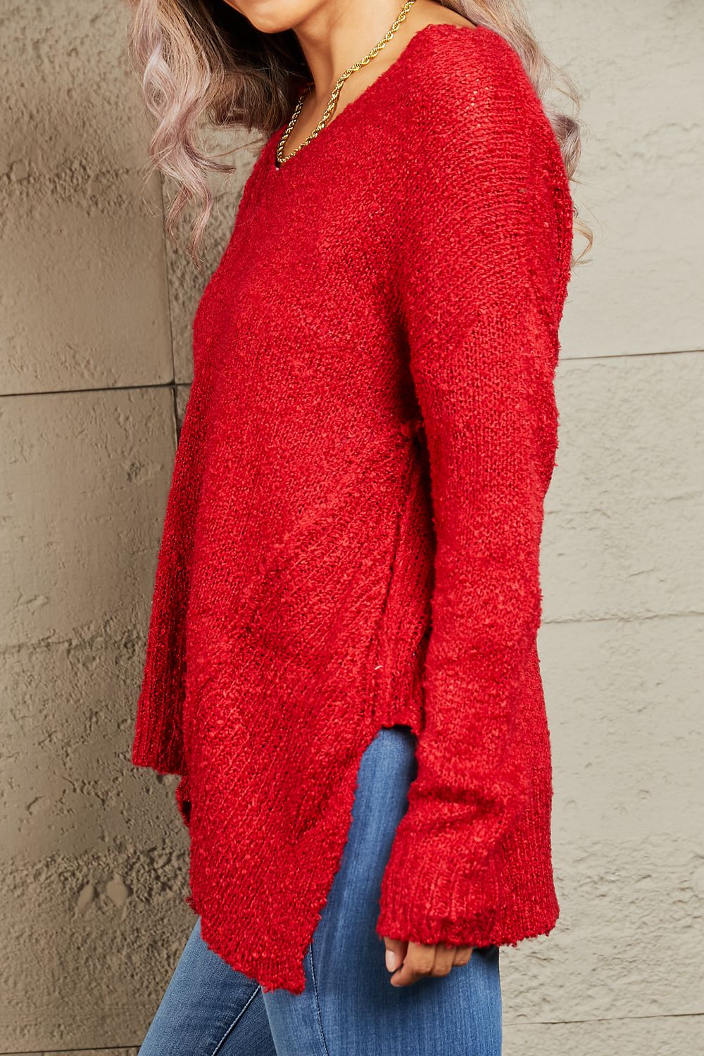 Heimish By The Fire Draped Detail Knit Sweater