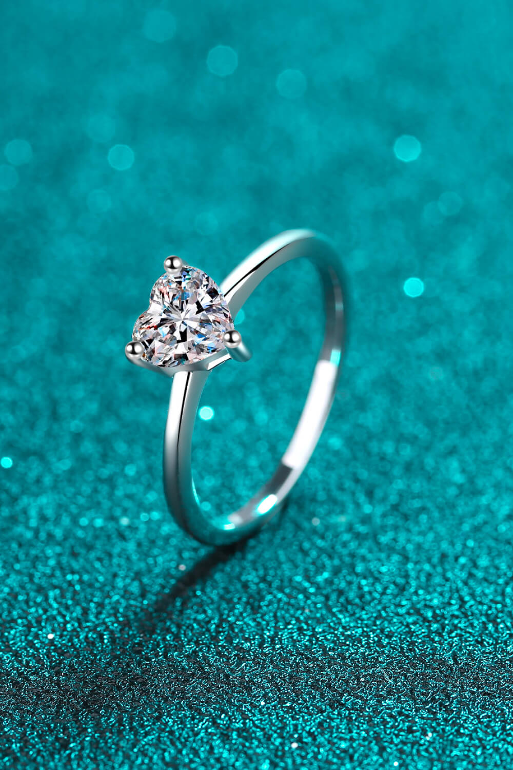 Heart-Shaped Moissanite Solitaire Ring Image3