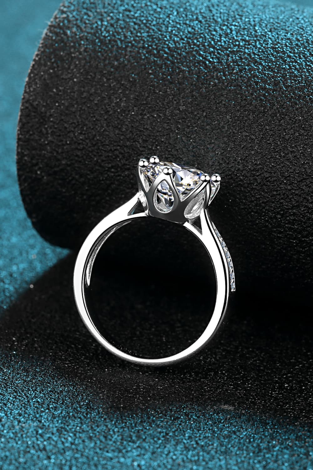 Moissanite Rhodium-Plated Ring Image5