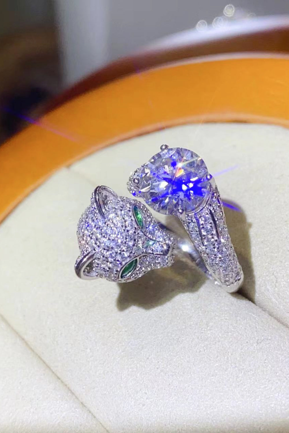 Moissanite Adjustable Animal Ring Image 4