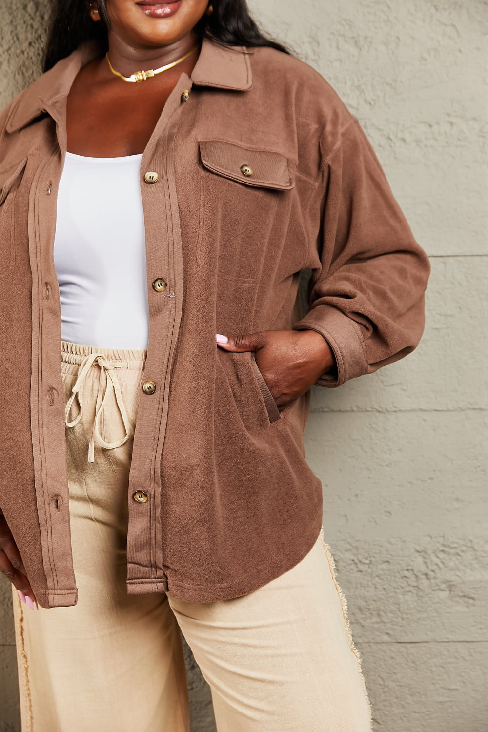 Heimish Cozy Girl Button Down Shacket