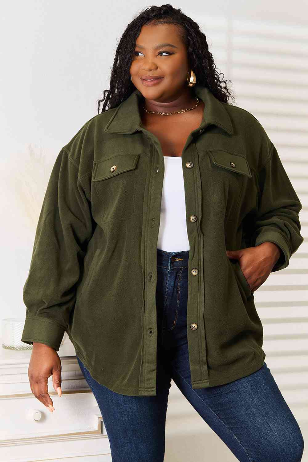 Heimish Cozy Girl Button Down Shacket
