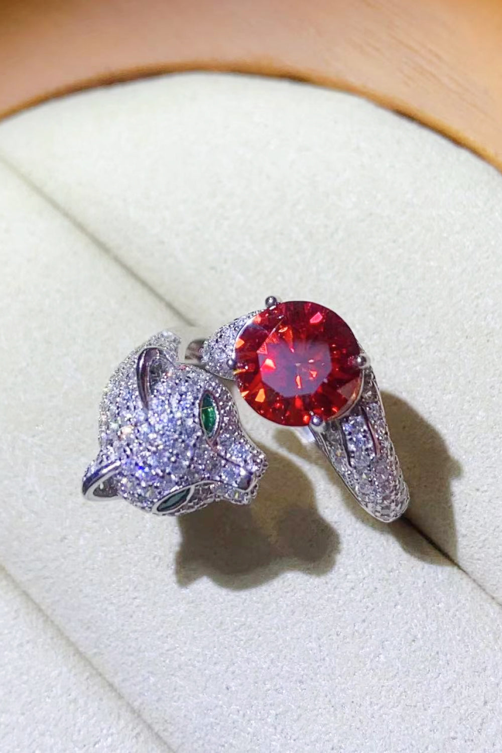 Moissanite Adjustable Animal Ring Image 7
