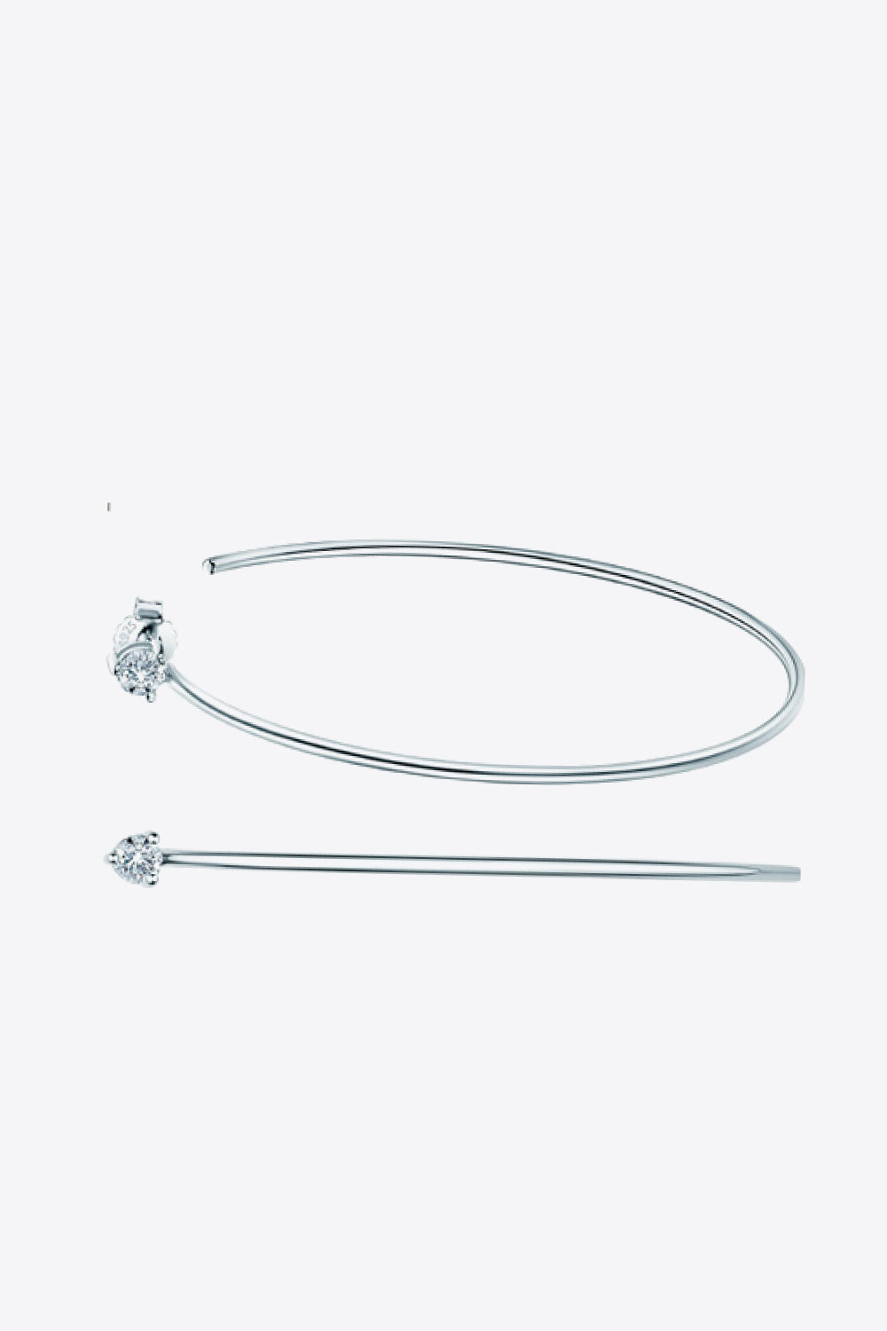 Moissanite Hoop Earrings Image5