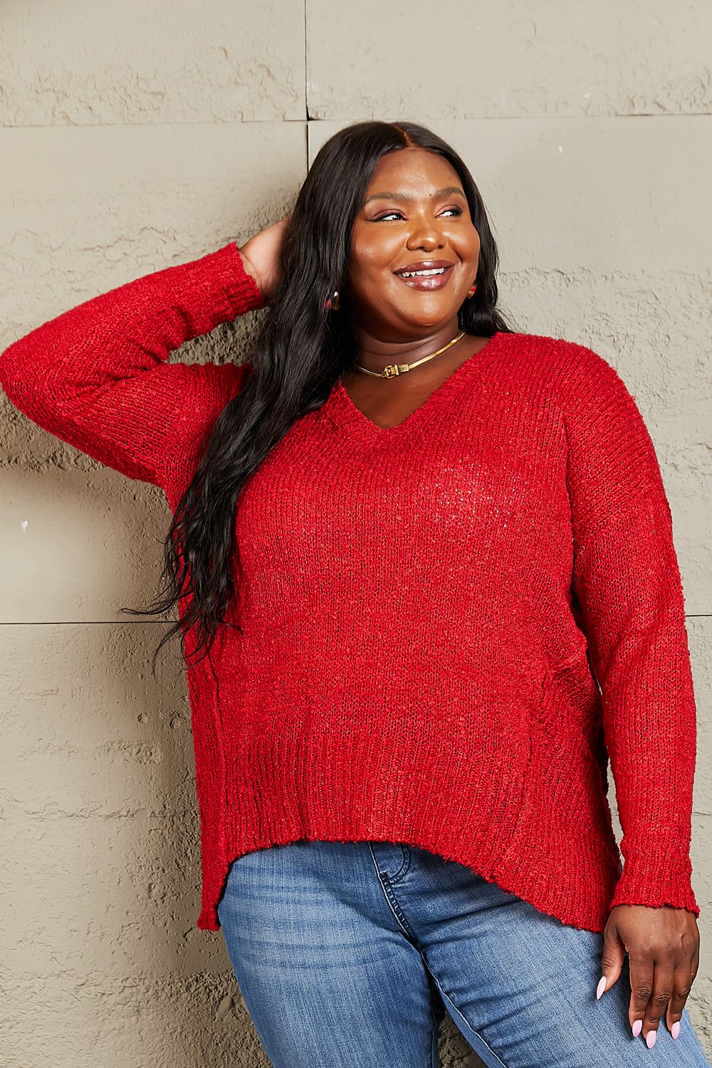 Heimish By The Fire Draped Detail Knit Sweater