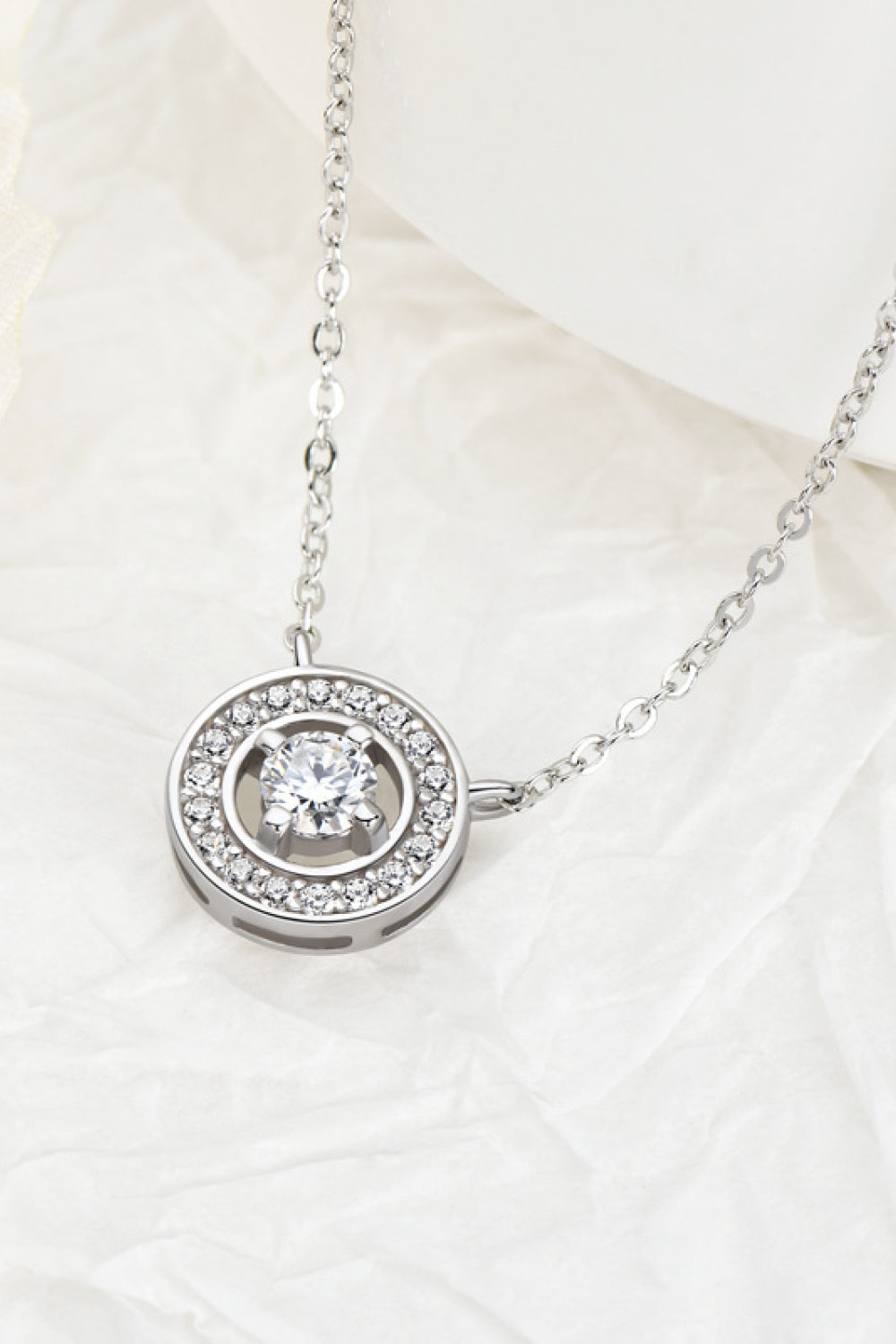 Moissanite Geometric Pendant Necklace Image1