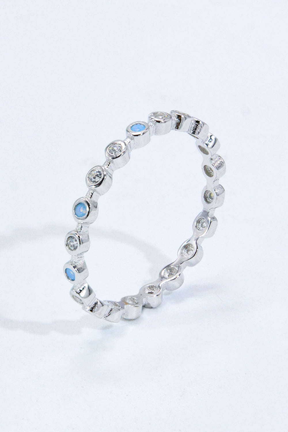 Zircon and Natural Moonstone Ring Image4