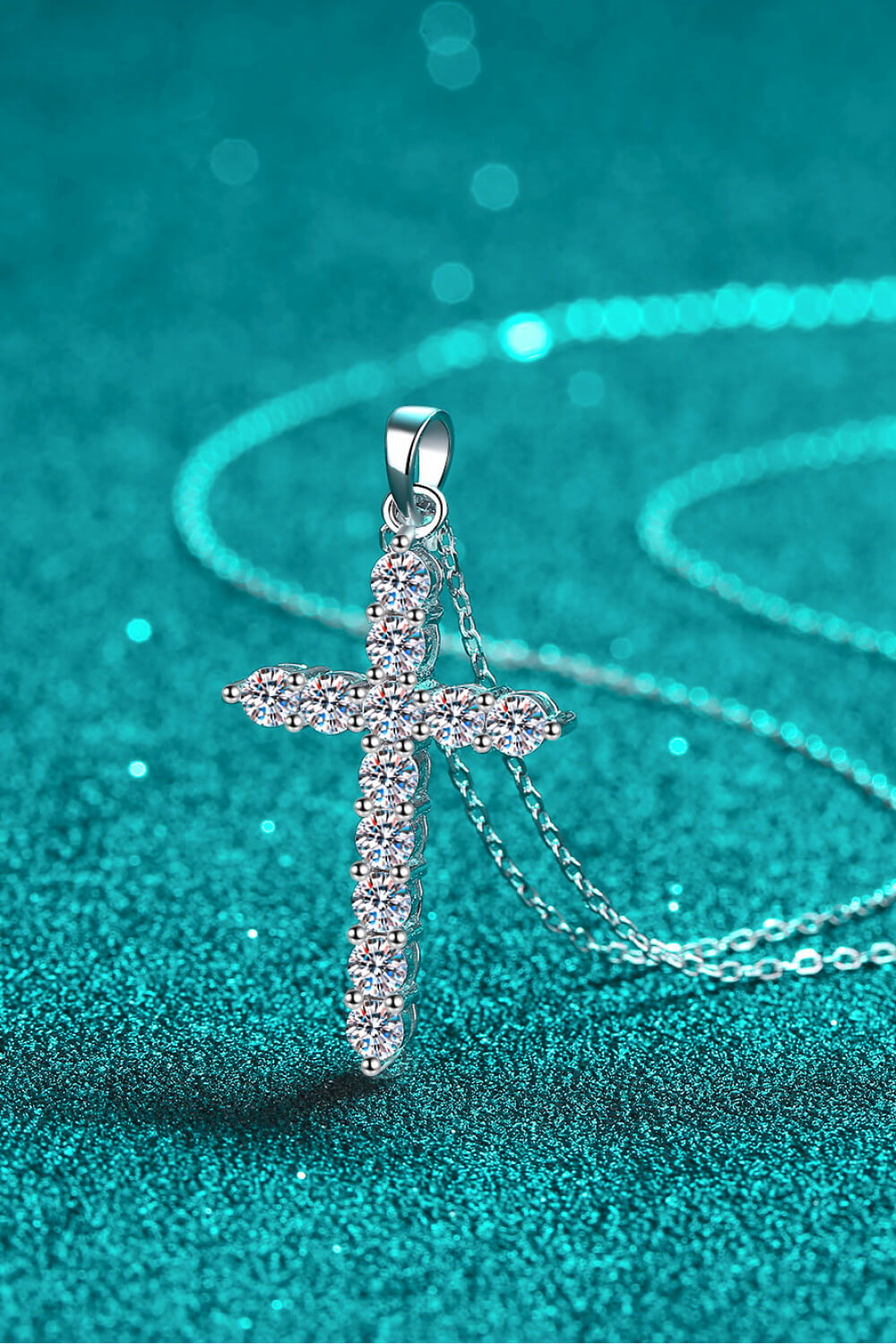 Cross Moissanite Necklace Image2