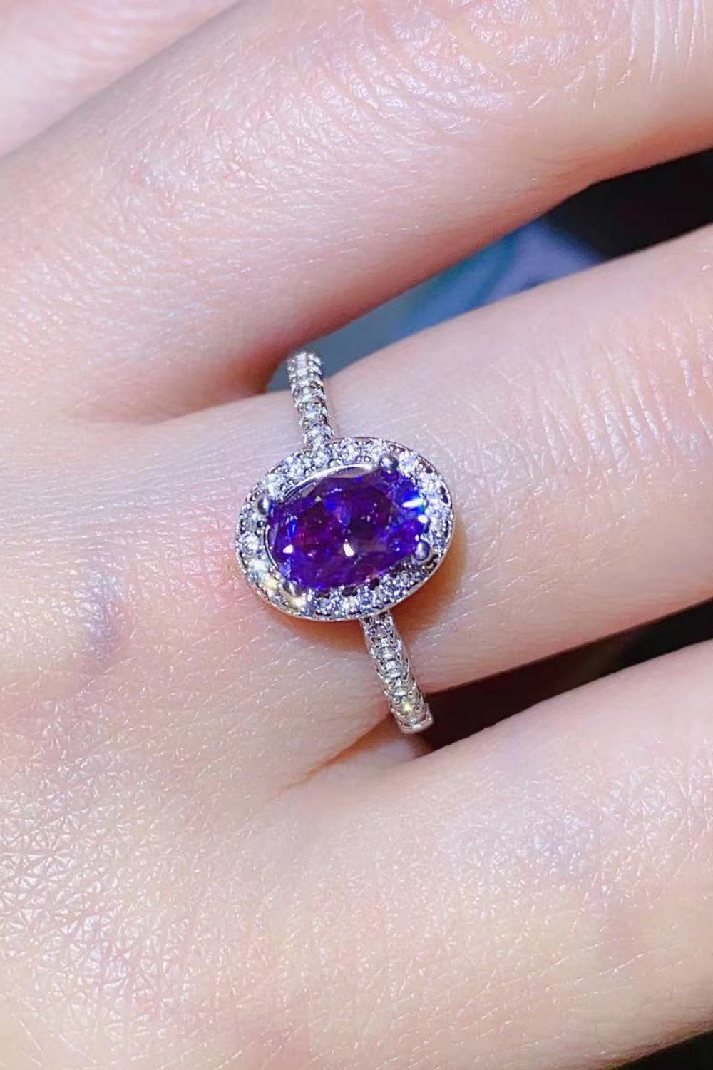 Purple Moissanite Ring Image1