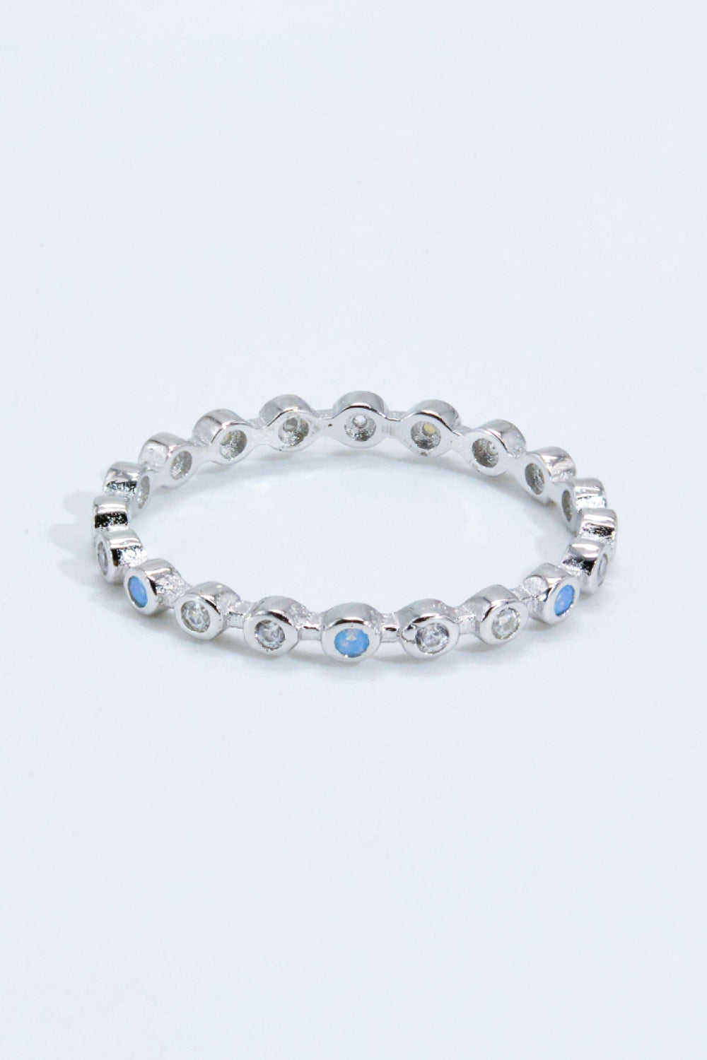 Zircon and Natural Moonstone Ring Image3