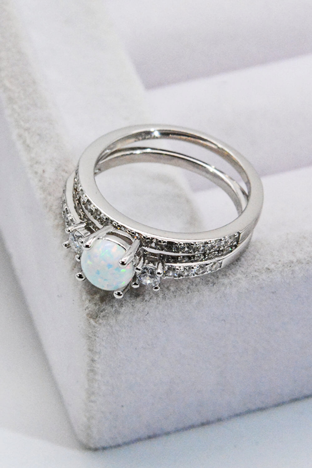 Opal Split Shank Ring Image3