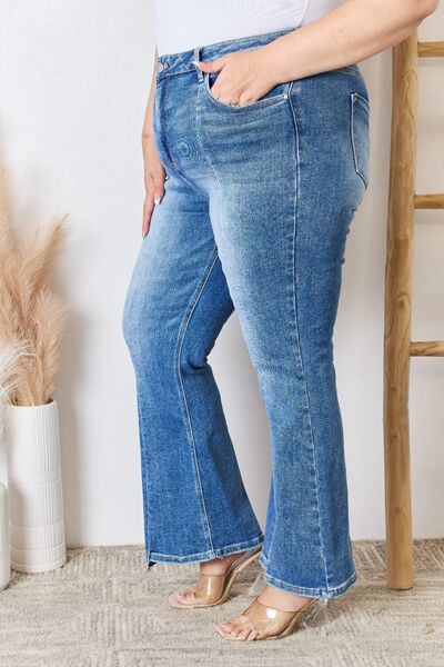High Rise Ankle Flare Jeans