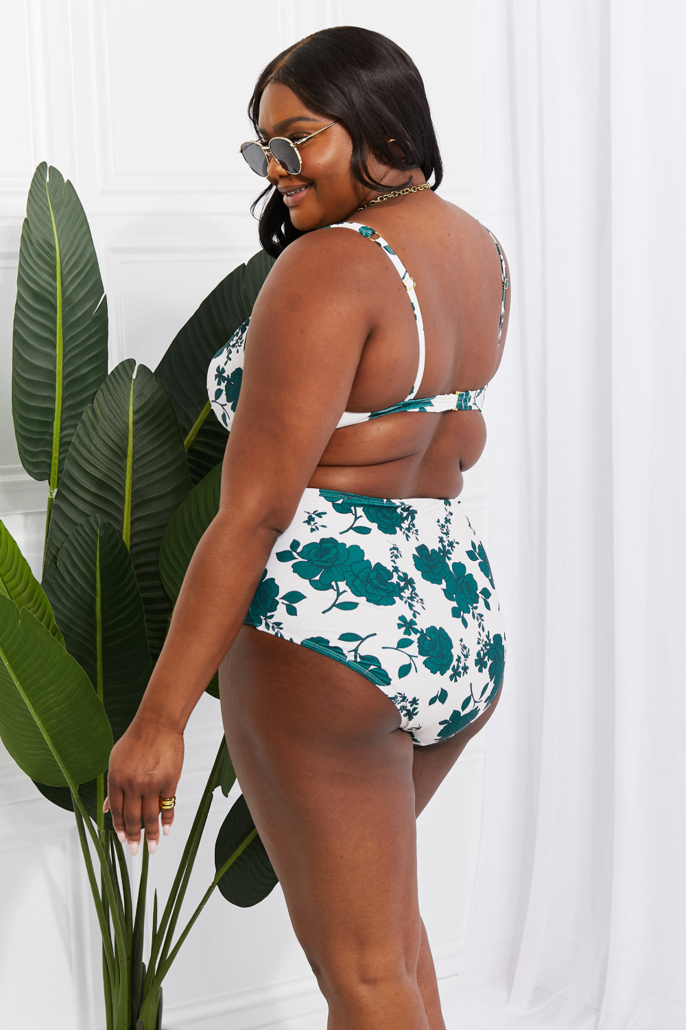Marina West Swim Take A Dip Twist High-Rise Bikini In Forest
