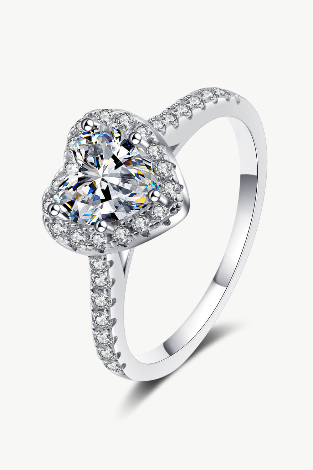 Moissanite Heart-Shaped Ring Image4
