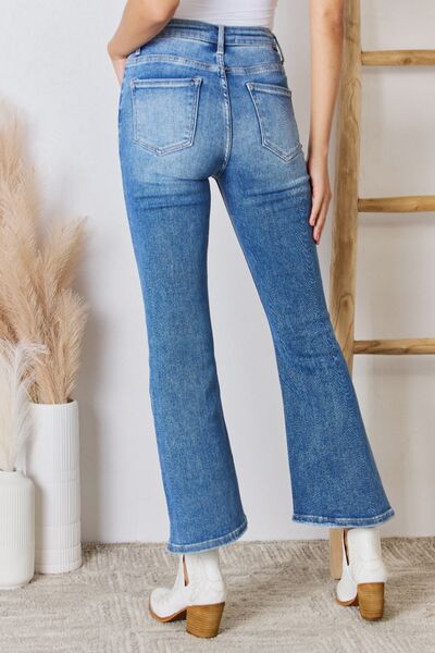 High Rise Ankle Flare Jeans