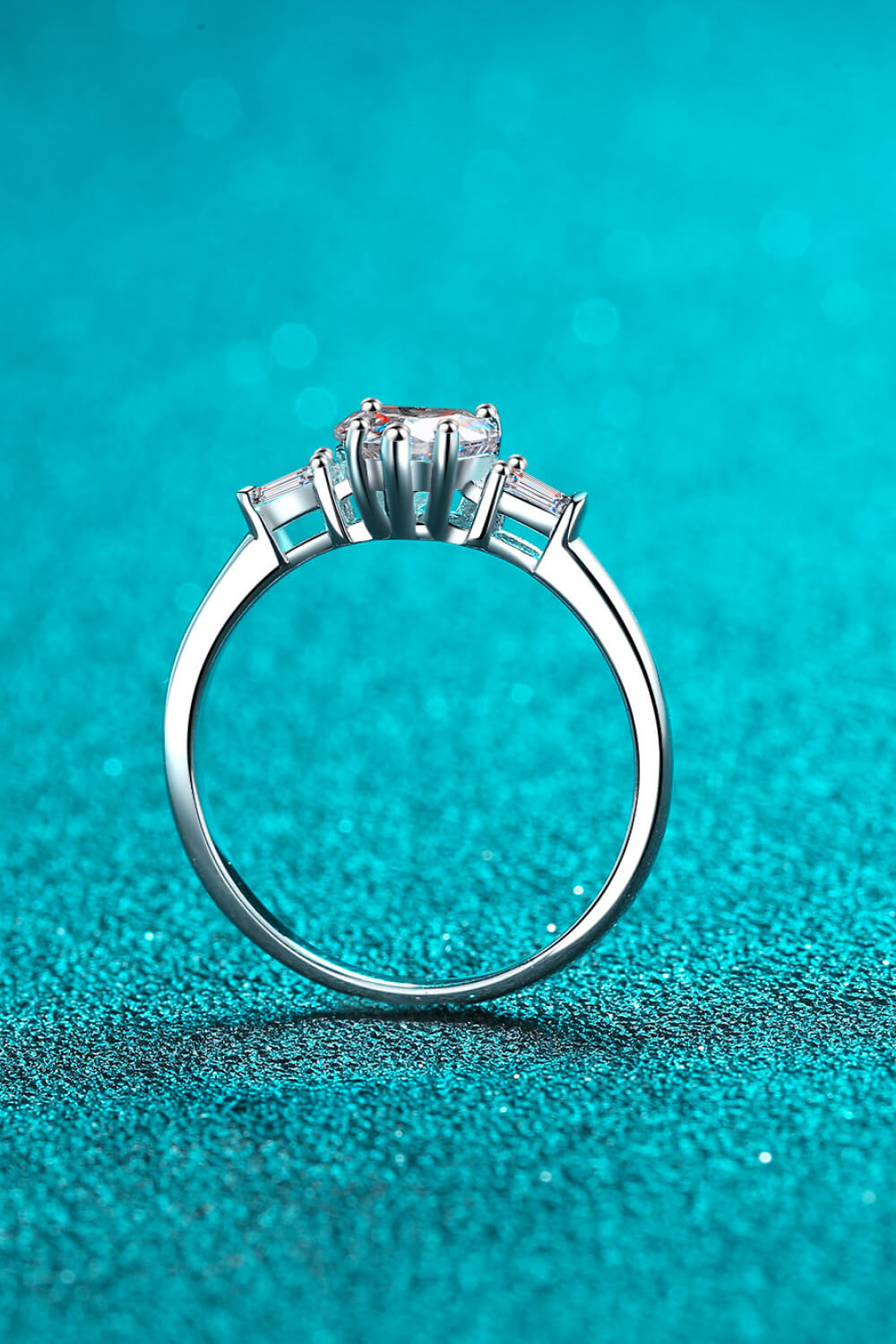 1.2 Carat Moissanite Heart Ring Image 4