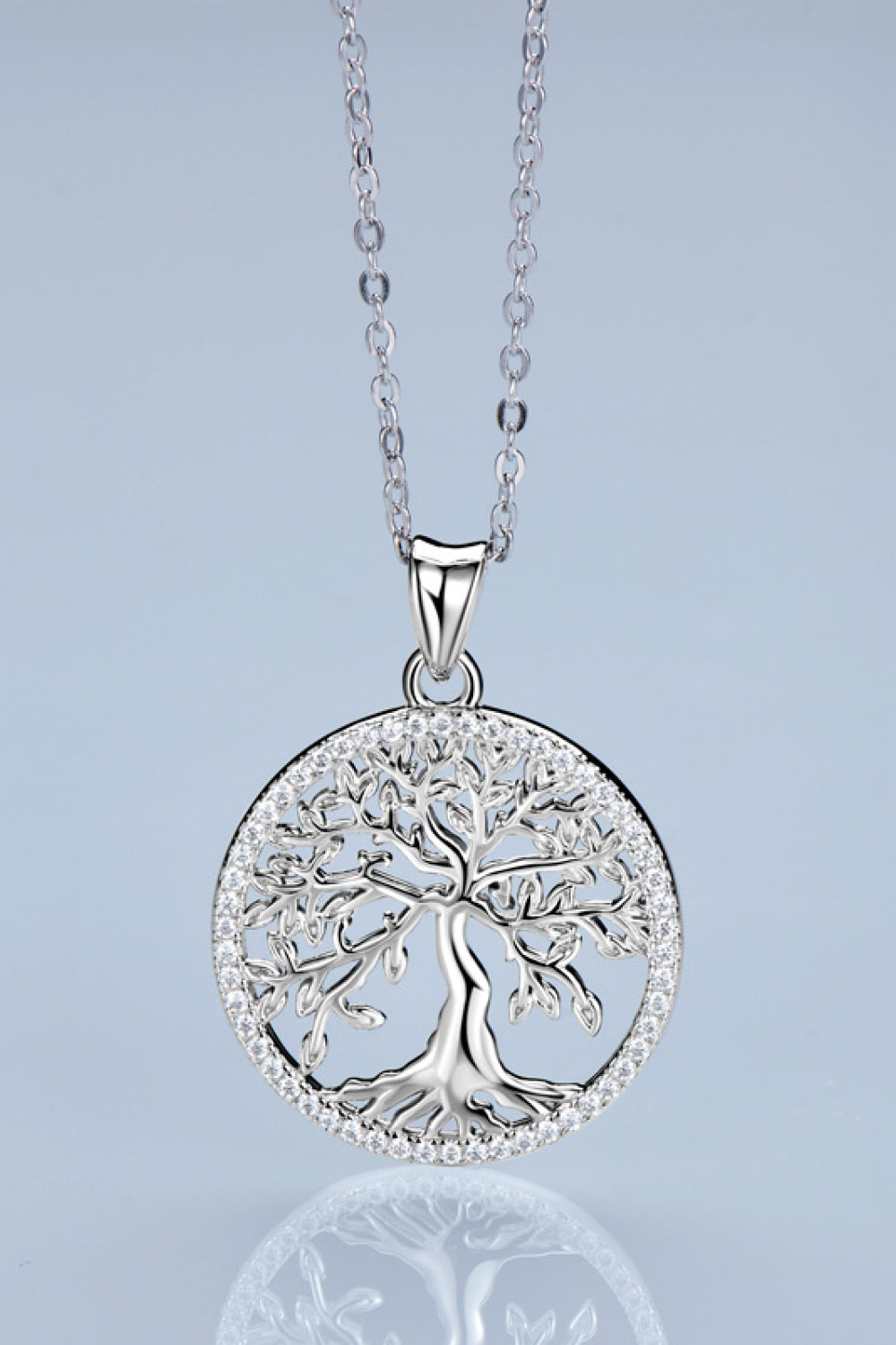 Moissanite Tree Pendant Necklace Image2
