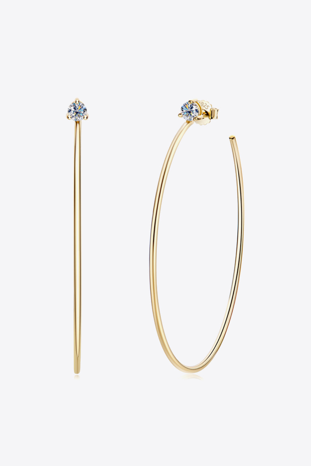 Moissanite Hoop Earrings Image2