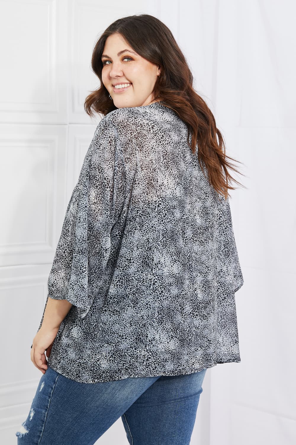 Melody Snake Print Chiffon Kimono