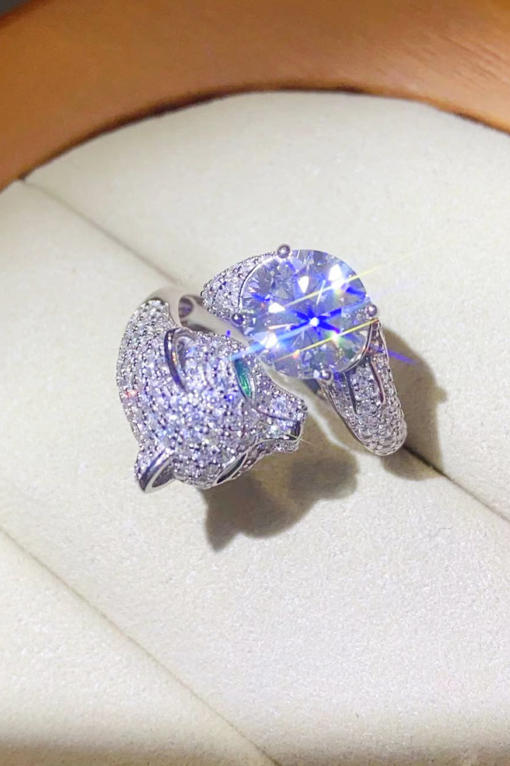 Moissanite Adjustable Animal Ring Image 2