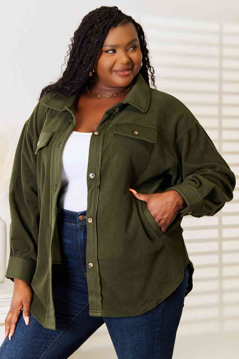 Heimish Cozy Girl Button Down Shacket