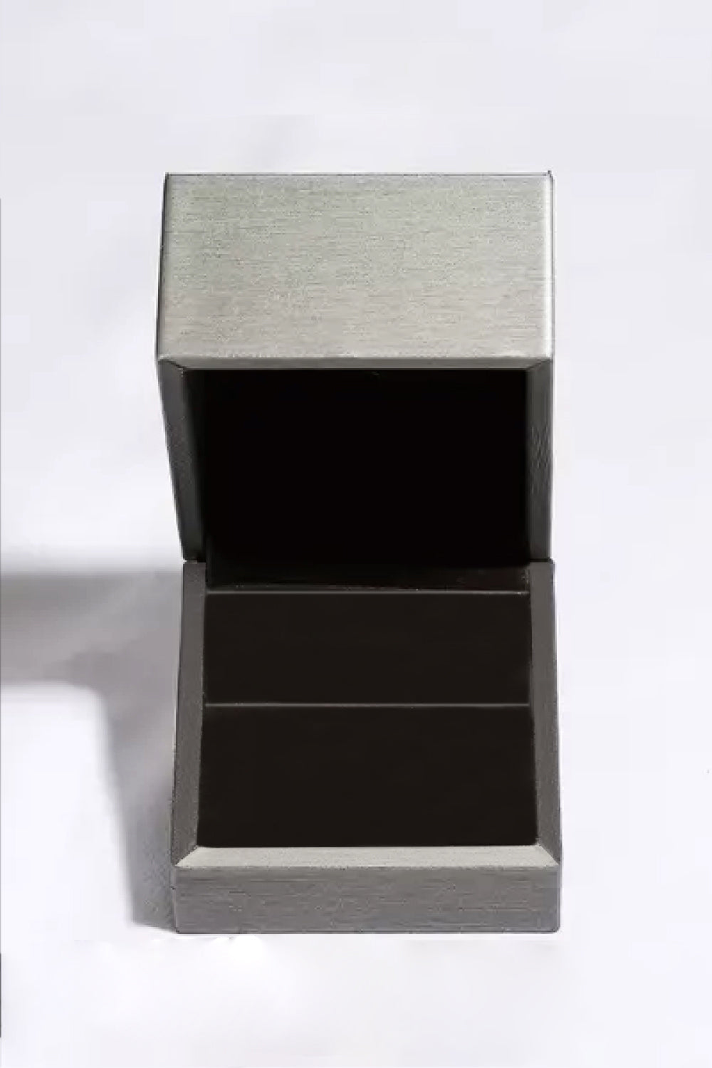 Moissanite Platinum-Plated Ring Jewelry Box