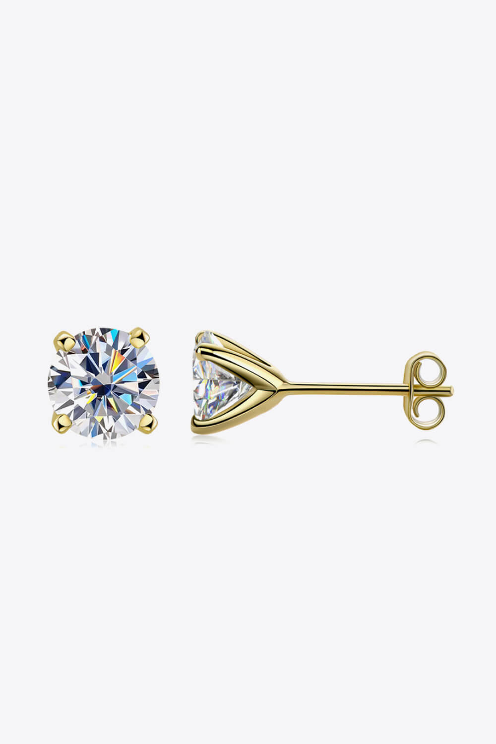 Moissanite 4-Prong Stud Earrings Image3