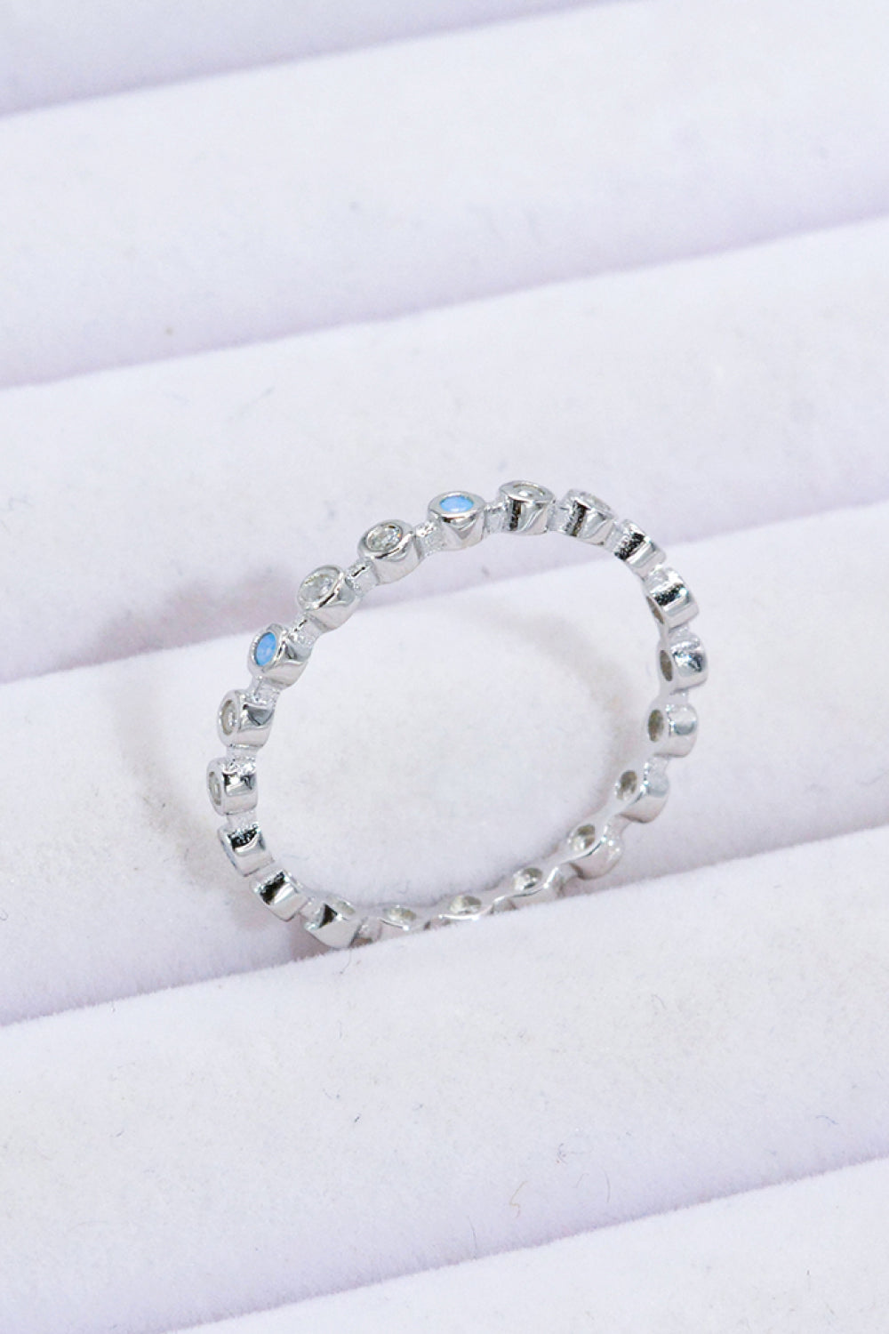 Zircon and Natural Moonstone Ring Image2