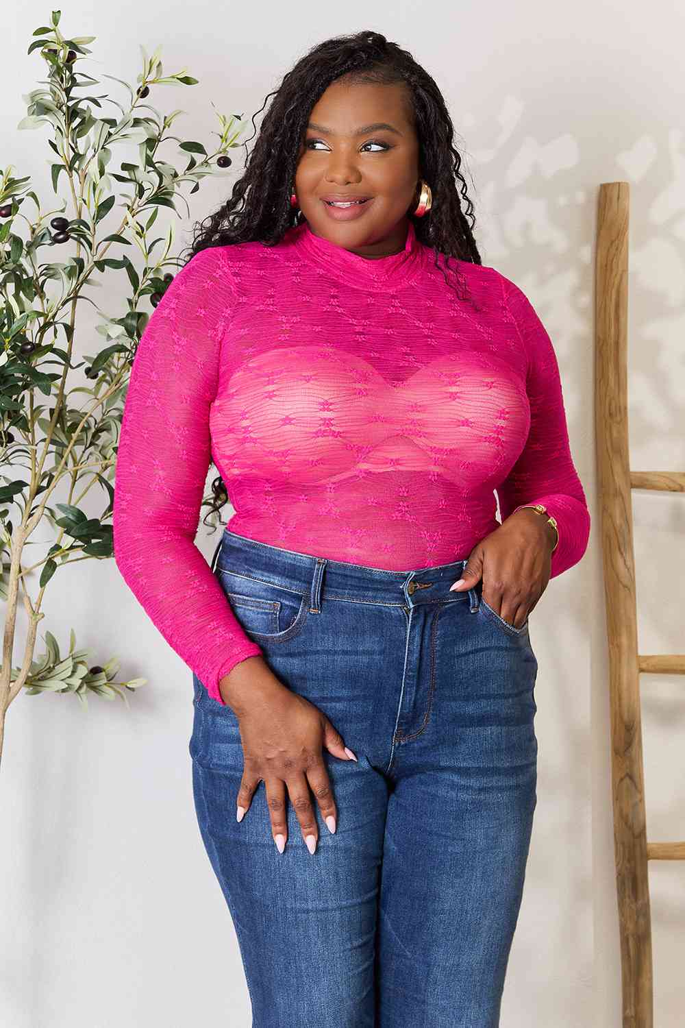 Culture Code Round Neck Long Sleeve Bodysuit