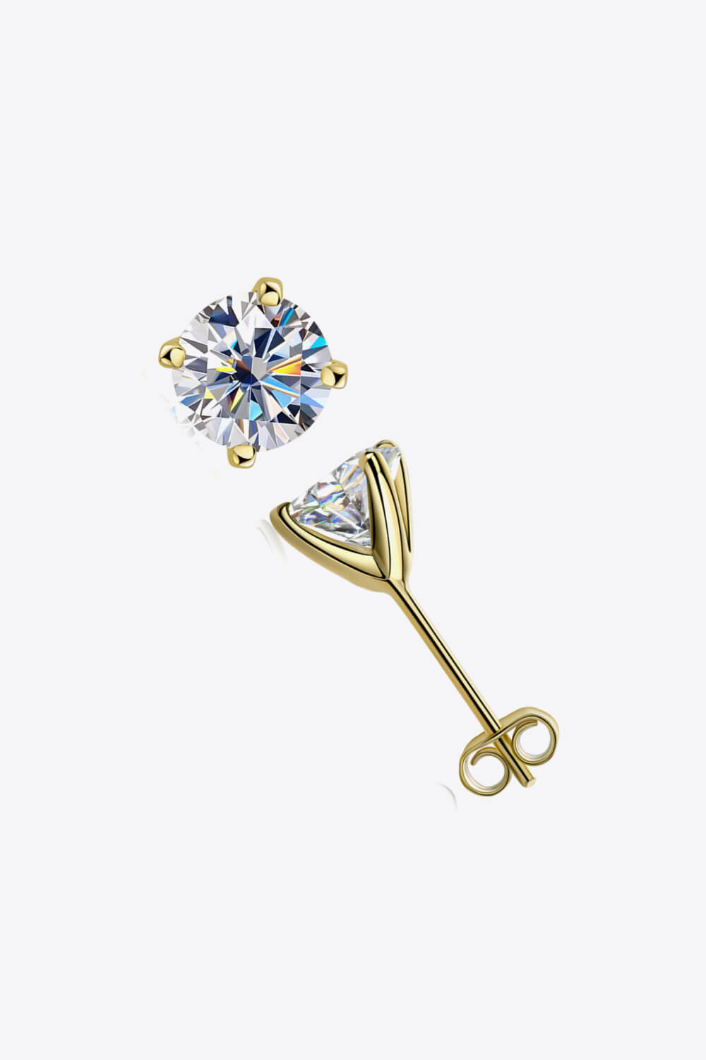 Moissanite 4-Prong Stud Earrings Image4